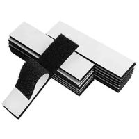 Suchý zips na uchytenie zatemňovacej fólie – Čierny, 2 × 10 cm