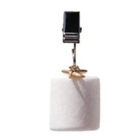 Závažie na závesy - Biele s hviezdou 2,8 x 3 cm