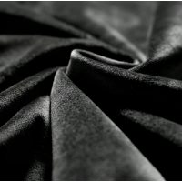 Zatemňovací, tepelne izolačný, zamatový záves so zavesením pencil pleat – Čierny, 100 × 130 cm