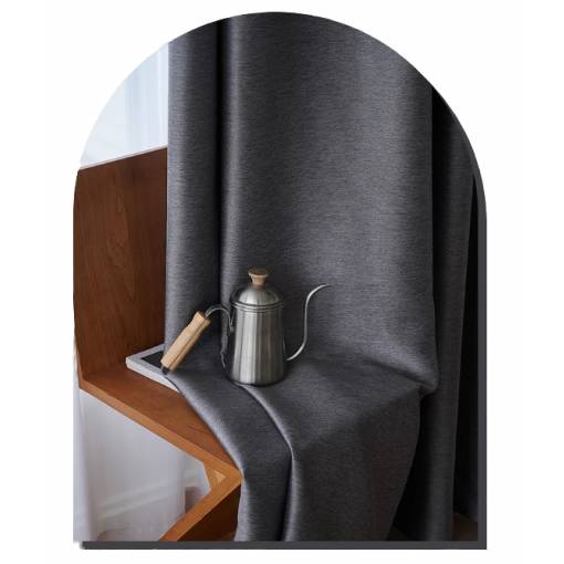Foto - Zatemňovací a akustický záves so zavesením pencil pleat - Tmavo sivý, 150 x 200 cm