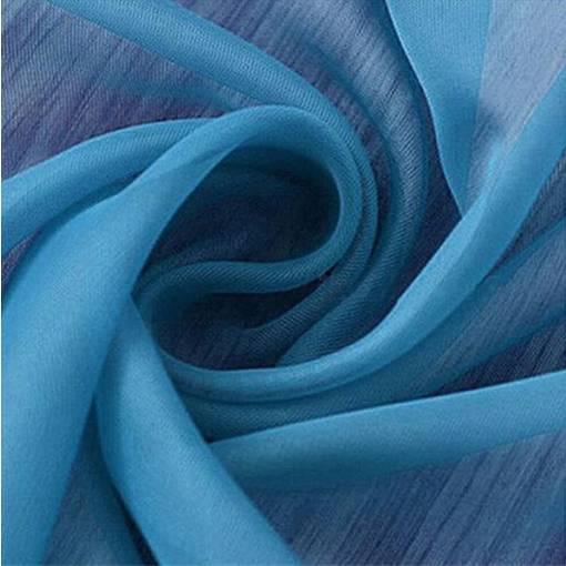Foto - Voálový priesvitný záves so zavesením pencil pleat - Modrý, 300 x 265 cm