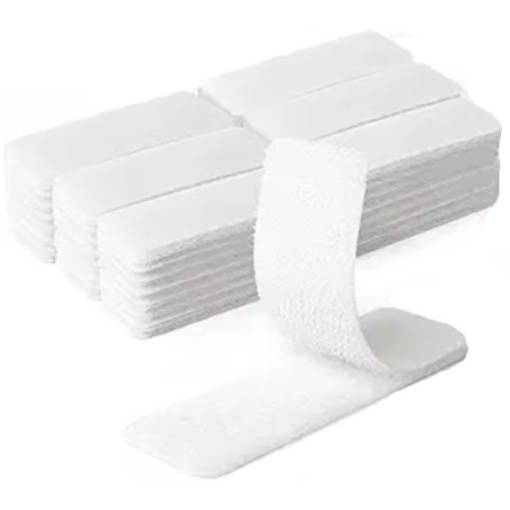 Foto - Suchý zips na uchytenie zatemňovacej fólie – Biely, 3 × 10 cm