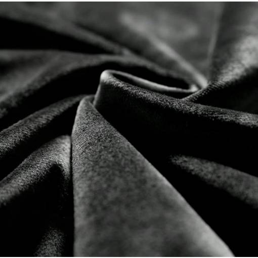 Foto - Zatemňovací, tepelne izolačný, zamatový záves so zavesením rod pocket – Čierny, 180 x 233 cm